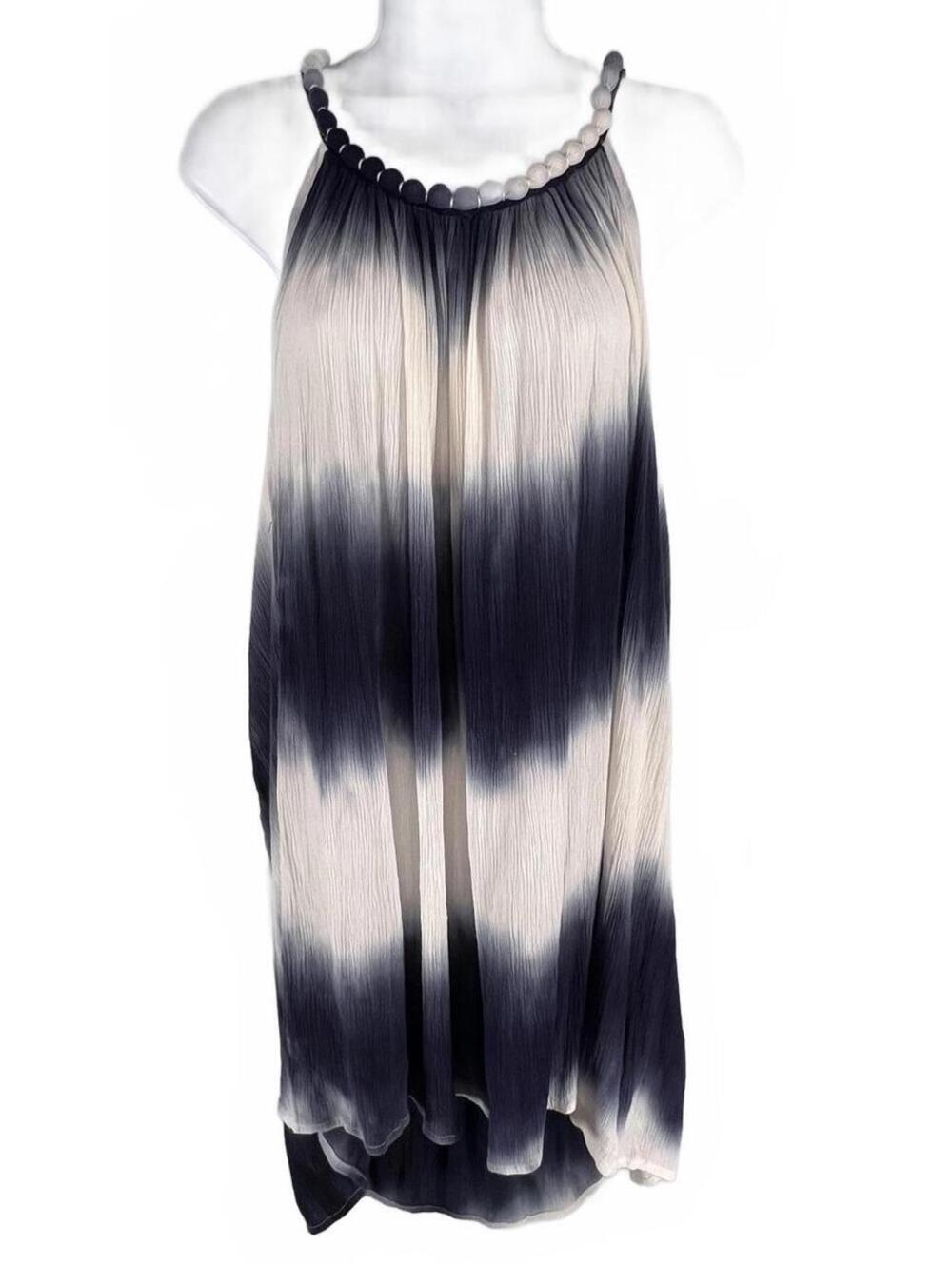 Avant-Garde Minimalist, Fabric-Beaded Gradient Midi By Molly Bracken O/S